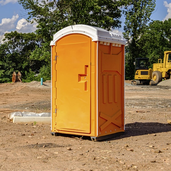 how often are the portable restrooms cleaned and serviced during a rental period in Black River NY